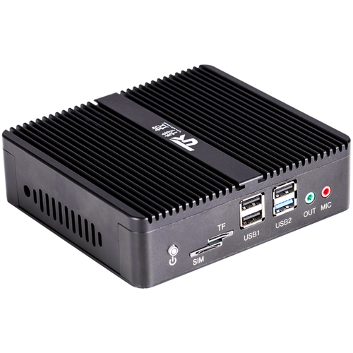 特控 微型工业电脑主机可壁挂工控机 黑色 4g内存 128g固态